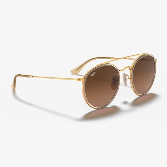 Ray-Ban Gold and Brown Sunglasses - Picture 3 of 16